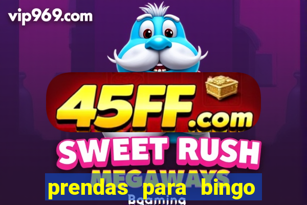 prendas para bingo de natal